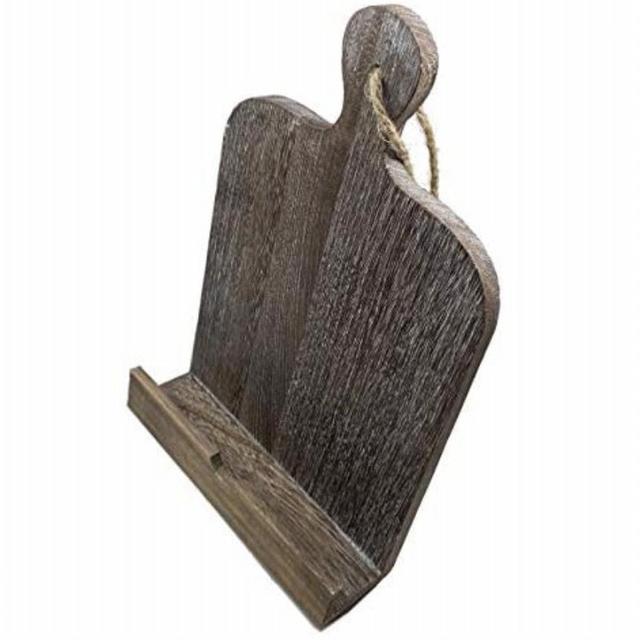 Brand: Generic Cutting Board Style Torched Wood Countertop Cookbook and Tablet Holder Stand