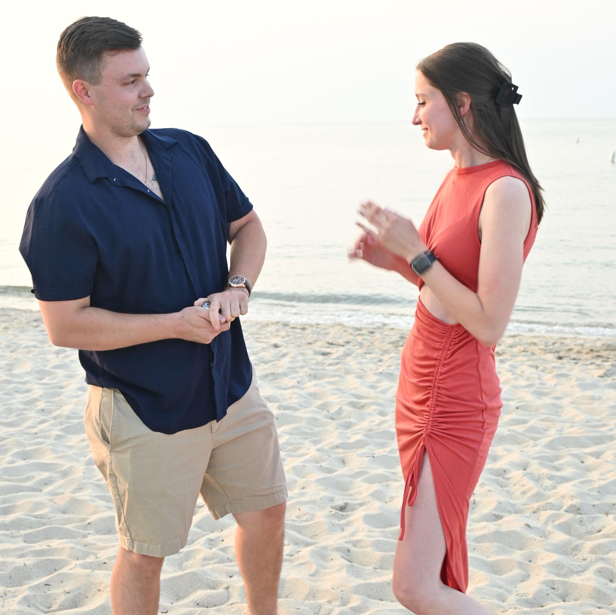 Ty: "Ready?" Courtney: "Ready for what?"