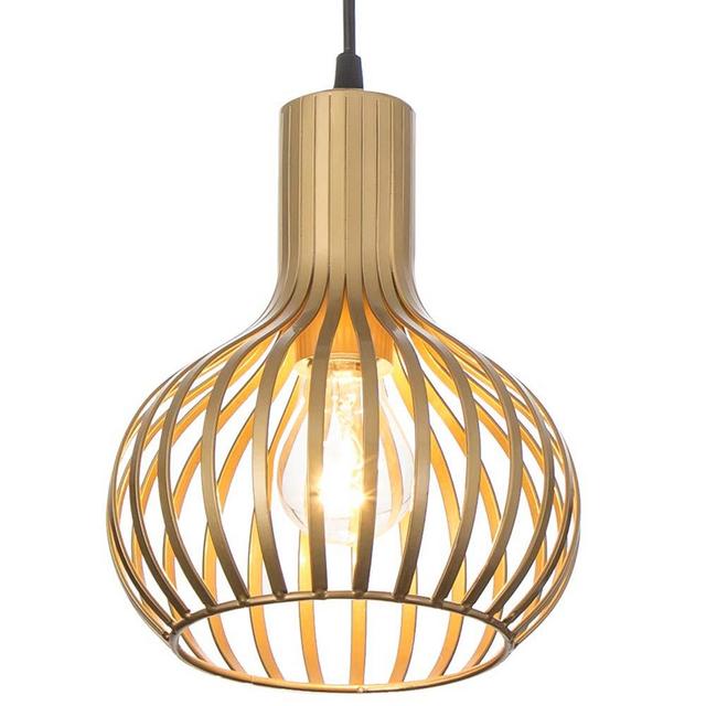 Popilion Antique Brass Metal Ceiling Pendant Light,Industrial Adjustable Pendant Lights with Smooth Surface