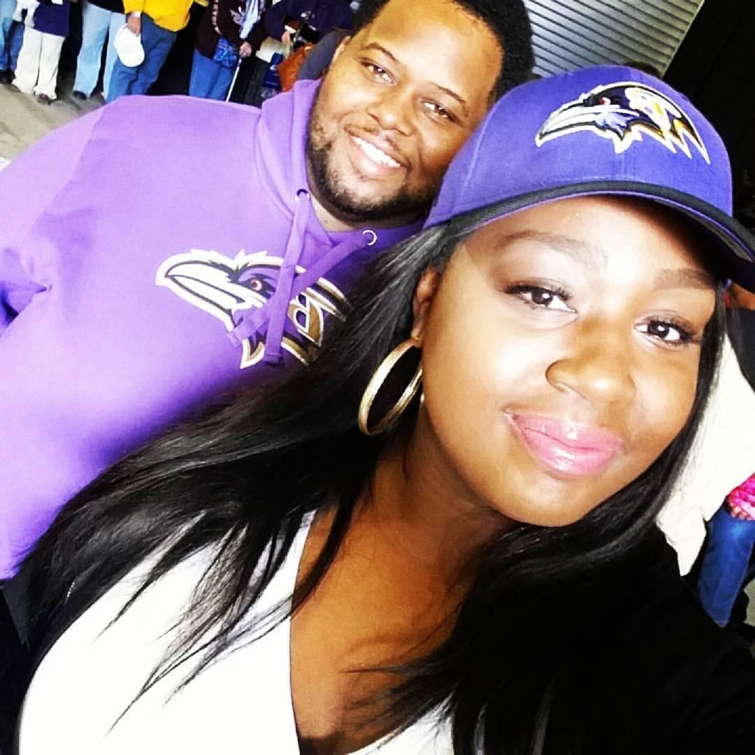 Everyone knows Tilah is a huge Giants fan but for Aaron I guess she'll support the Ravens!