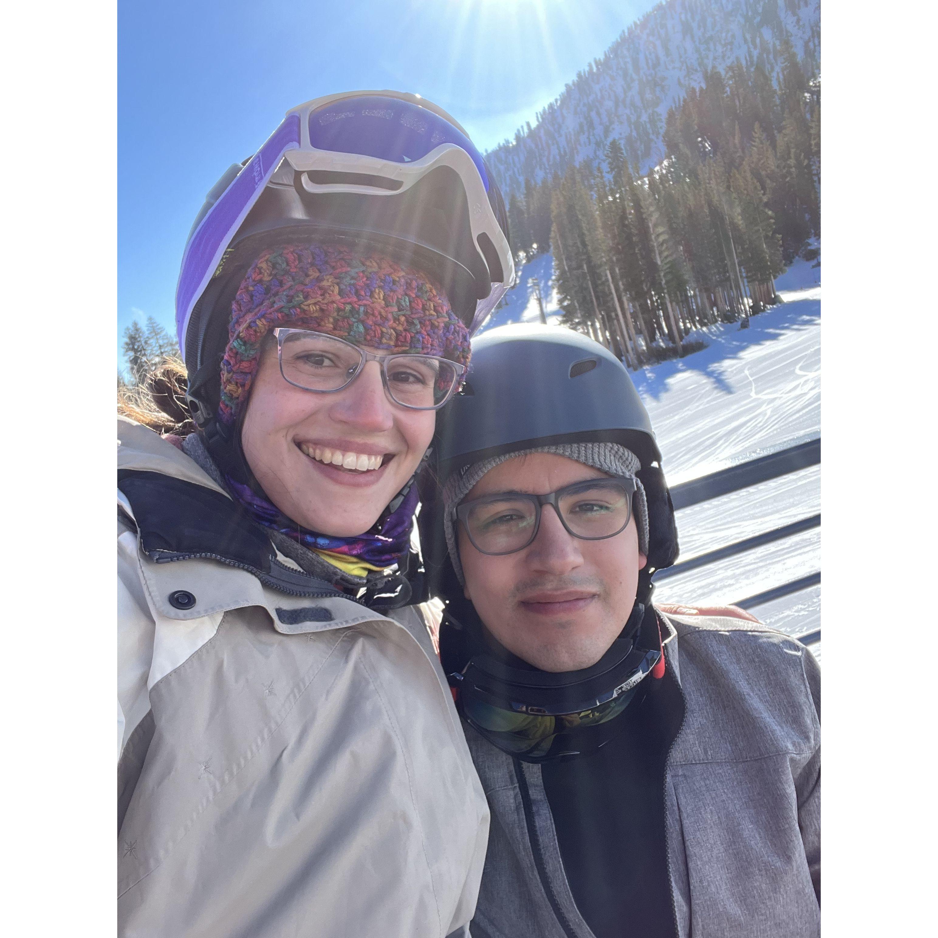 Our first downhill ski trip