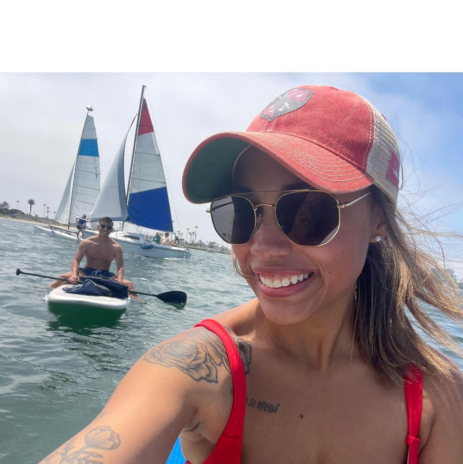 Just doing things we love. Both belong near the beach or water at all times.