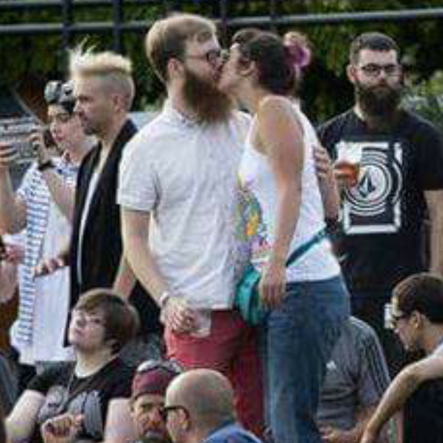 "I saw that the news reporter was about to take our picture, so I asked her to kiss me" -Trevor