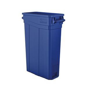 Suncast Commercial TCNH2030BL Narrow Trash Can With Handles, 30.00" Height x 11.08" Width, 23 gal Capacity, Blue