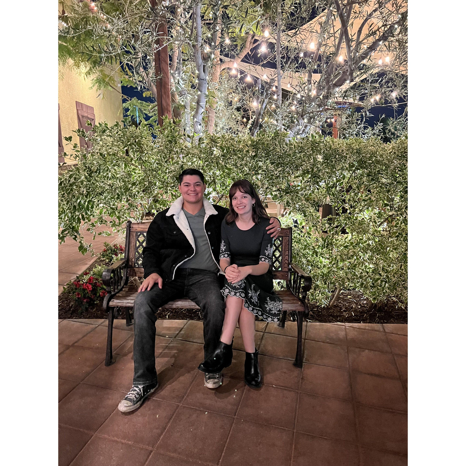 All dressed up for Valentine's Day dinner.