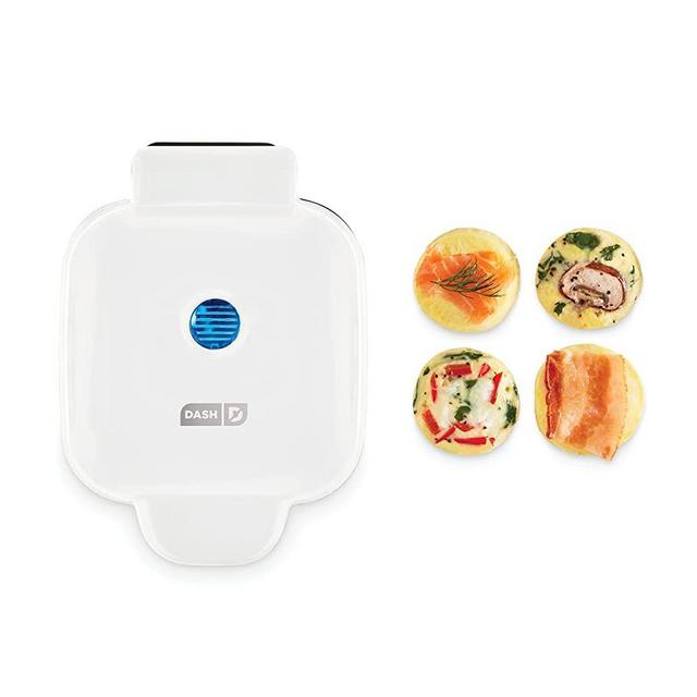 Dash Deluxe Sous Vide Style Egg Bite Maker with Silicone Molds for Breakfast Sandwiches, Healthy Snacks or Desserts, Keto & Paleo Friendly, (1 large, 4 mini) - White
