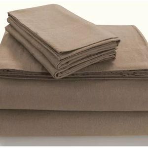 Tribeca Living Flannel Extra Deep Pocket King Sheet Sets - Color: Cashmere