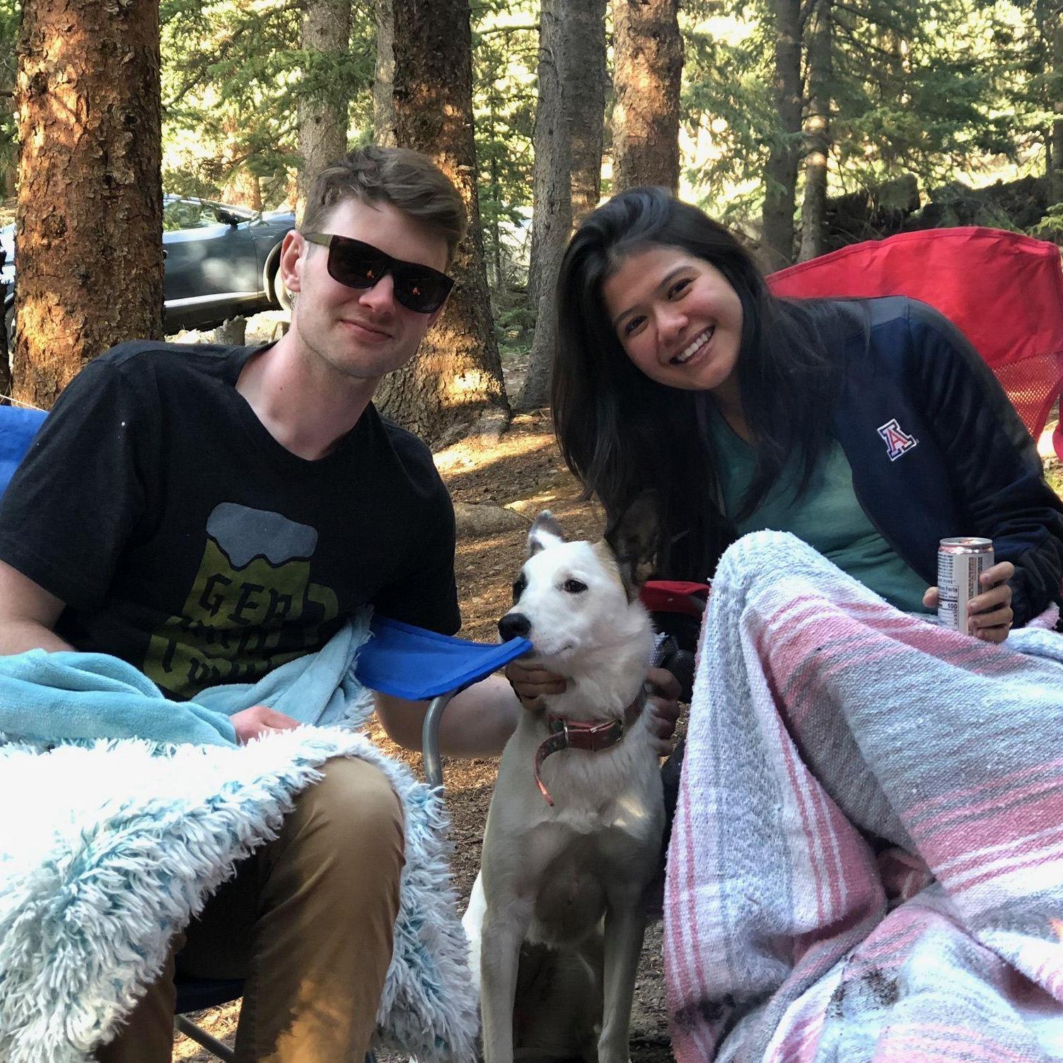 Camping with Penny in the early days