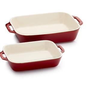 Staub Sesame 2-Piece Rectangular Baking Dish Set + Reviews | Crate & Barrel