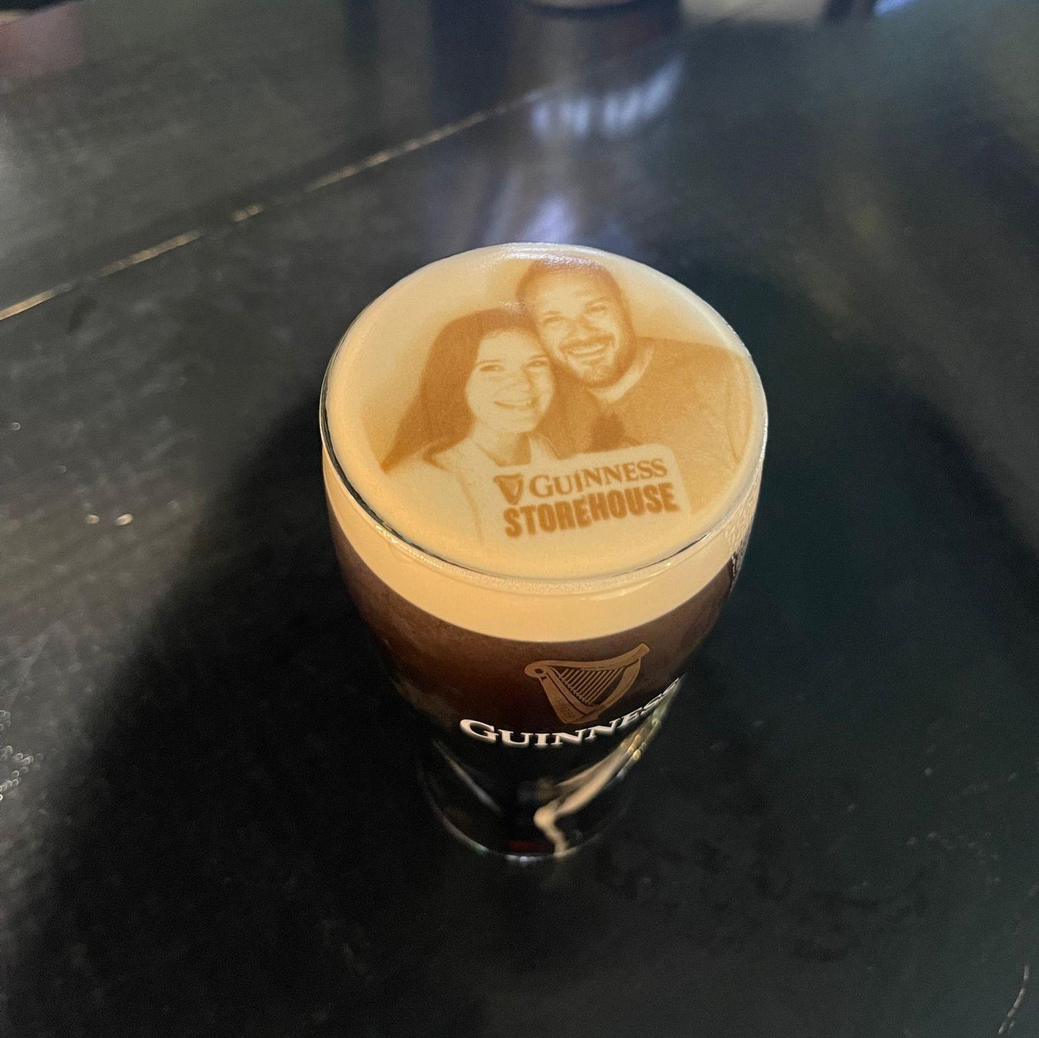 Our Stoutie at the Guinness Storehouse