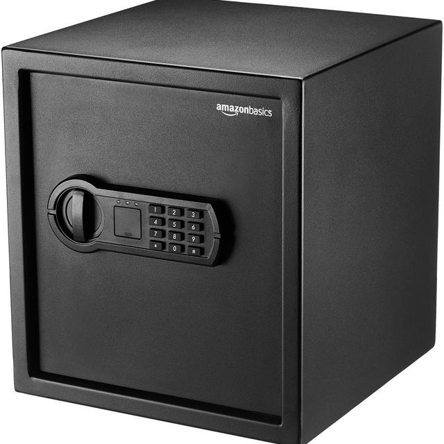 AmazonBasics Home Keypad Safe - 1.2 Cubic Feet, 13 x 13 x 14.2 Inches, Black