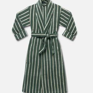 Super-Plush Robe, Color-Striped Botanical Green