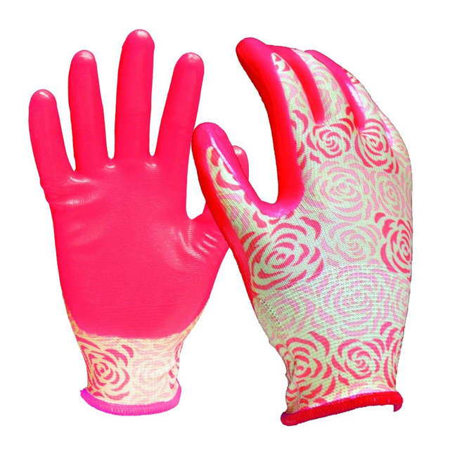 DIGZ Stretch Knit Garden Gloves with Nitrile Coating