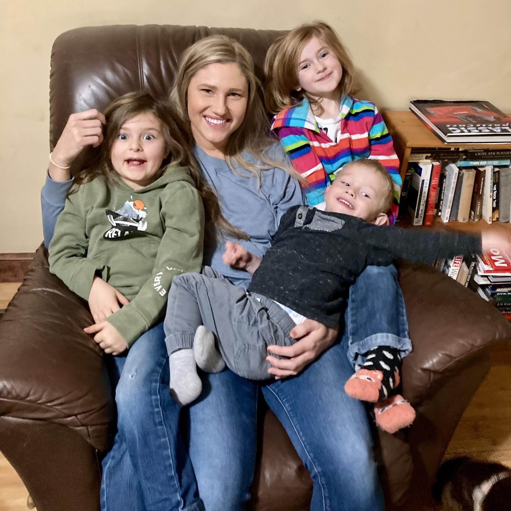 Before school cuddles!