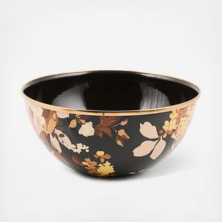 Wild Rose Brown Stainless Steel Small Everyday Bowl