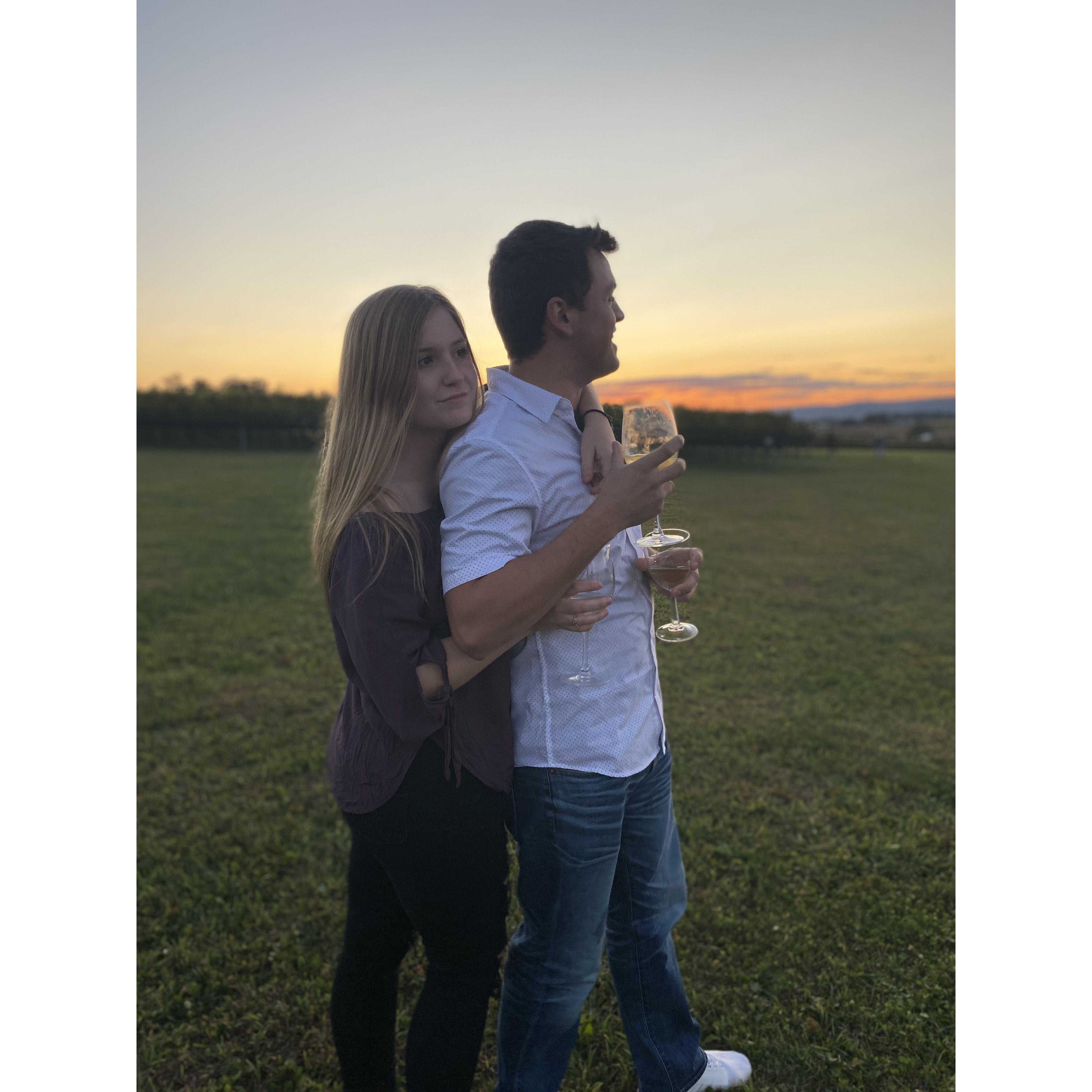 Our first time at Folino Estate Winery which quickly turned into "Our Place"