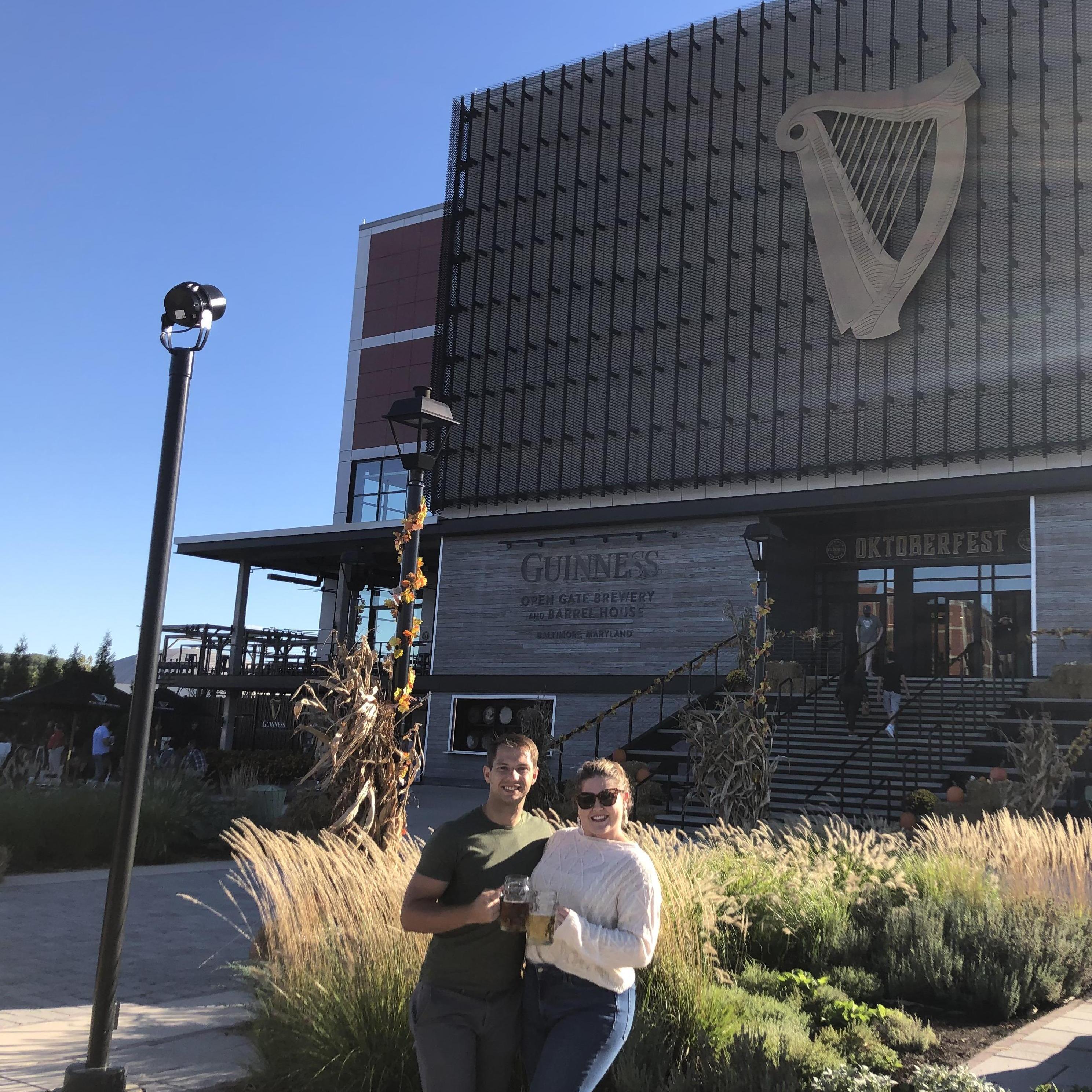Visiting the Guinness Brewery on our outing with the Cruz family!