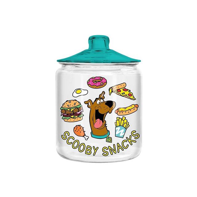 Silver Buffalo Scooby Doo Food Pattern Glass Jar with Lid, 6 inches