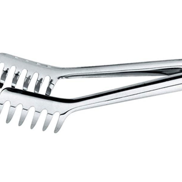 Alessi Spaghetti Tongs, Silver