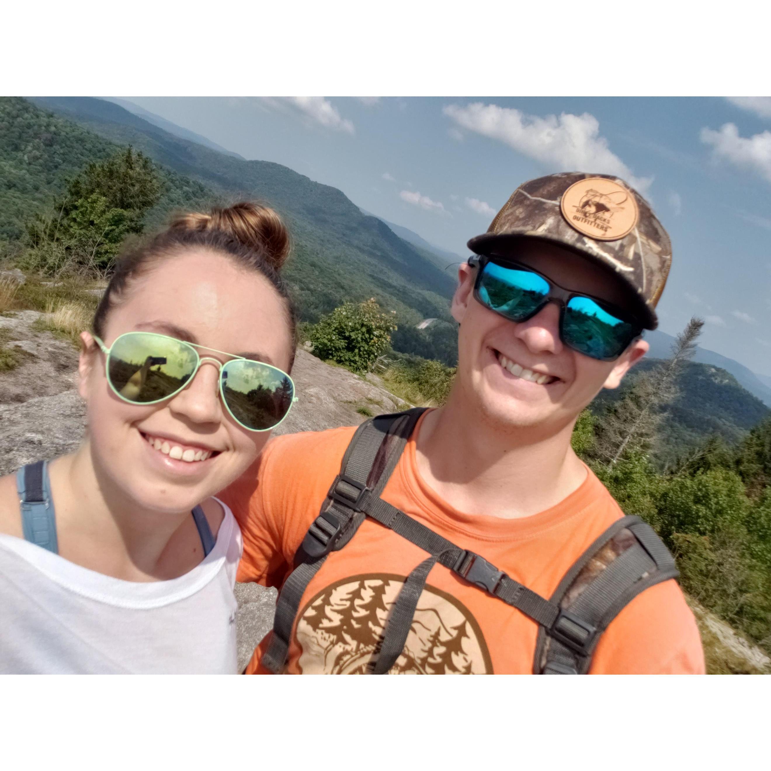 One of our many hikes, where we bond over nature and our mutual distaste for bad hikers