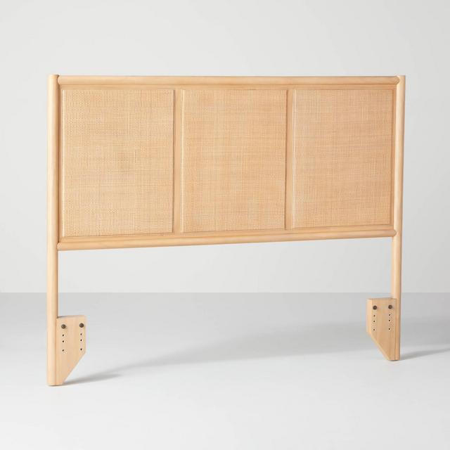 Queen Wood & Cane Panel Headboard Natural - Hearth & Hand™ with Magnolia
