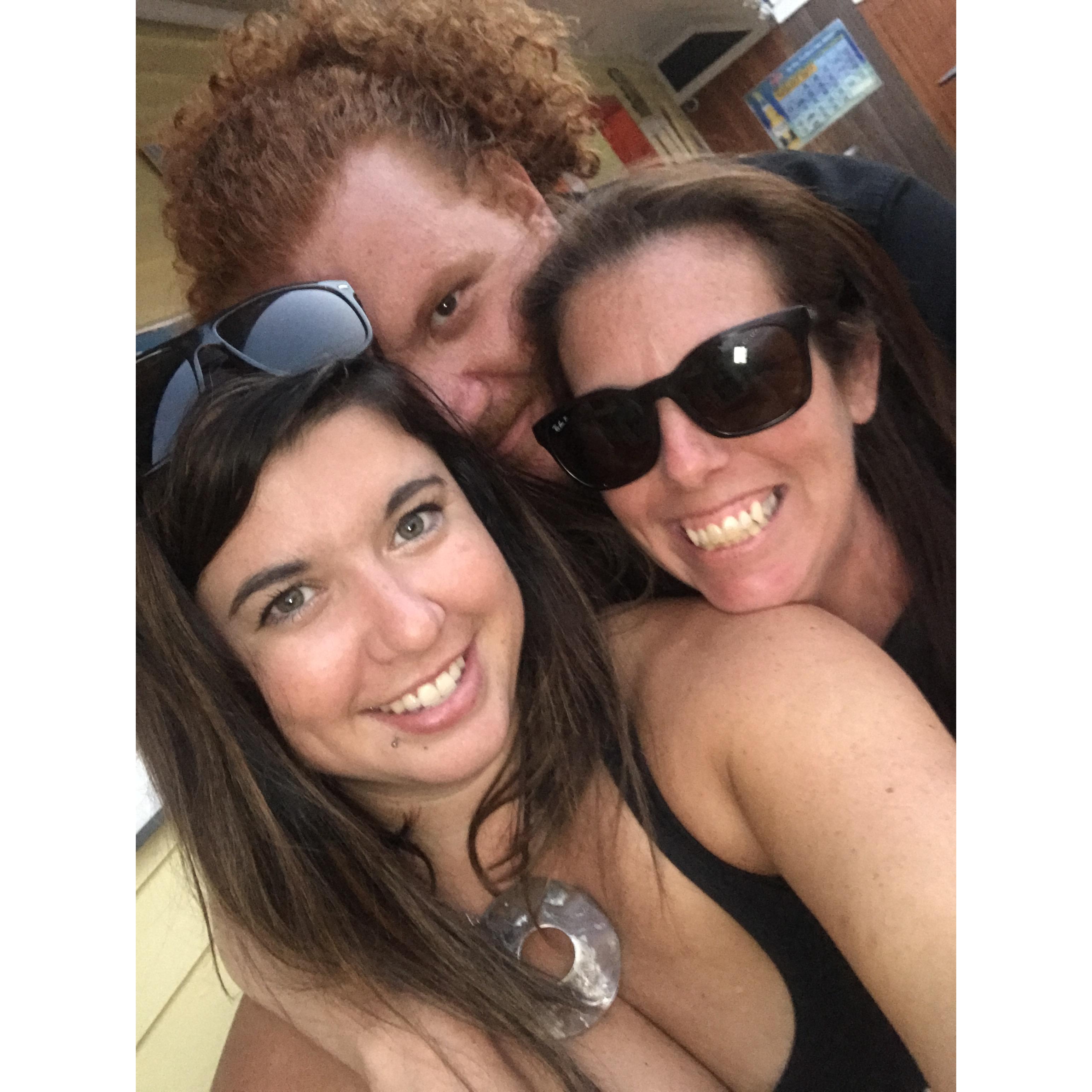 one of our first photos together... oh yeah and mel is here.