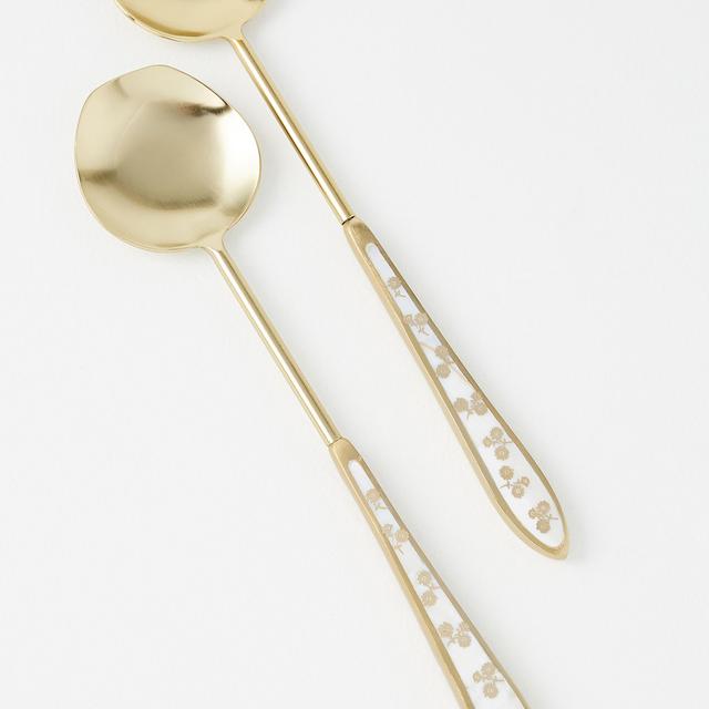 Primrose Mother-of-Pearl Handle Salad Serving Set