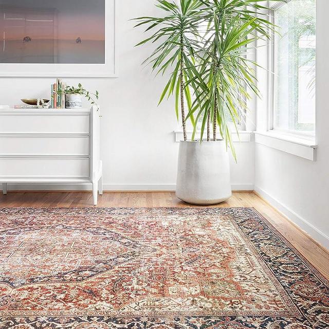 Loloi II Layla Collection LAY-08 Red/Navy, Traditional 9'-0" x 12'-0" Area Rug
