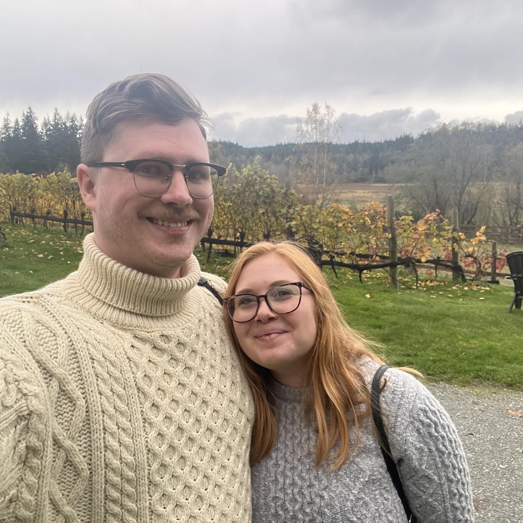 We were complimented on our matching sweaters.