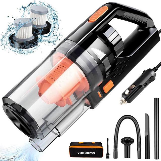 Car Vacuum, CherylonCar Portable Car Vacuum Cleaner High Power 150W/7500Pa, Handheld Vacuum for Car Interior Cleaning with Wet or Dry for Men/Women, 16.4 Ft Corded (Black)