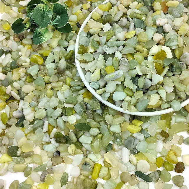 SHIZWU 10LB Succulent Jade Pebbles for Landscaping, 3/8 Inch Natural Decorative Polished Stones, River Rocks for Landscaping, Vase, Flowerpot Decoration, Indoor Decoration and Garden Decoration