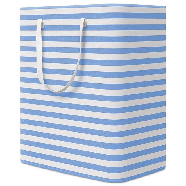 WISELIFE Laundry Hamper, 100L Large Collapsible Tall Laundry Basket with Handles, Water Resistant Freestanding Clothes Hamper, Storage Basket, Storage Bags for Clothes Toys,24.4" (H), Blue