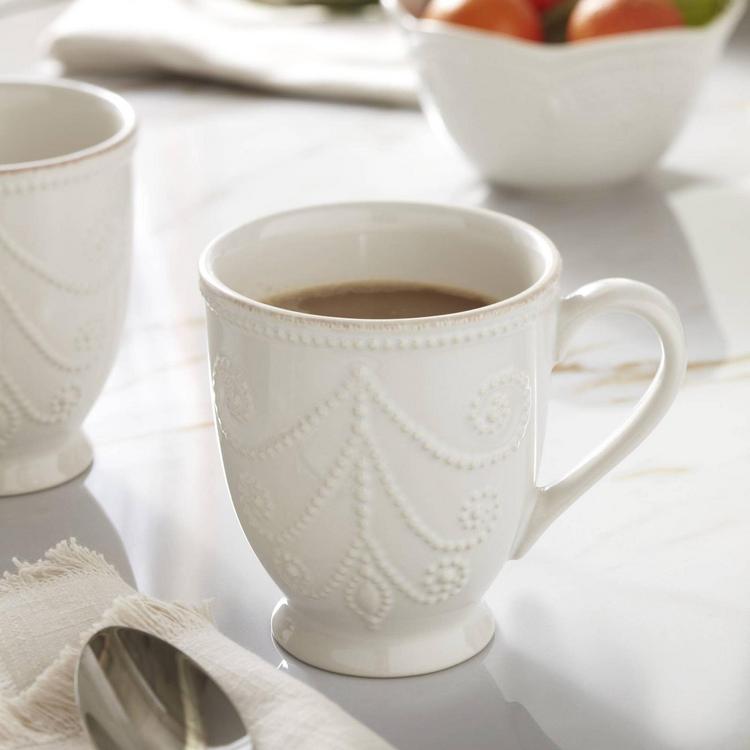 Lenox, French Perle 12-Piece Plate & Mug Dinnerware Set, Service