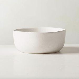 CB2 Drift White Soup Bowl with Reactive Glaze