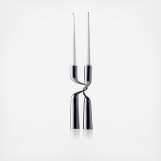 Double Steel Candleholder