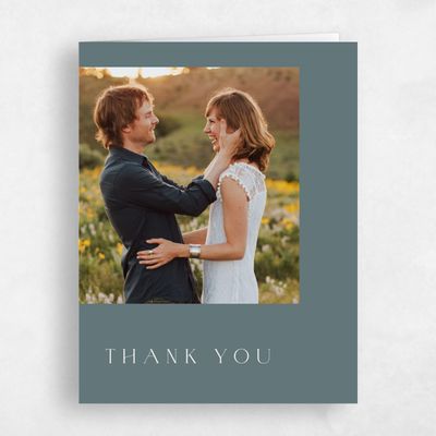 Green Typography Wedding Thank You - Avinyo Photo