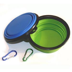 COMSUN Collapsible Dog Bowl, Food Grade Silicone BPA Free, Foldable Expandable Cup Dish for Pet Cat Food Water Feeding Portable Travel Bowl Free Carabiner