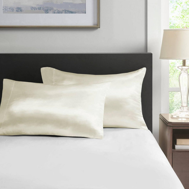 Standard Satin Pillowcase Set Ivory