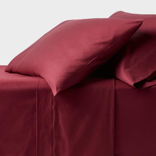 Queen 800 Thread Count 4pc Hotel Collection Sheet Set Single Baratta Wine Red - Threshold™