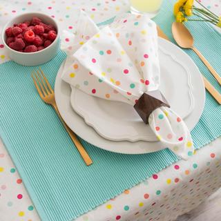 Multi Polka Dots Print Round Tablecloth