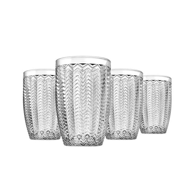 Godinger Carson Modern Vintage Highball Glasses, Set of Four
