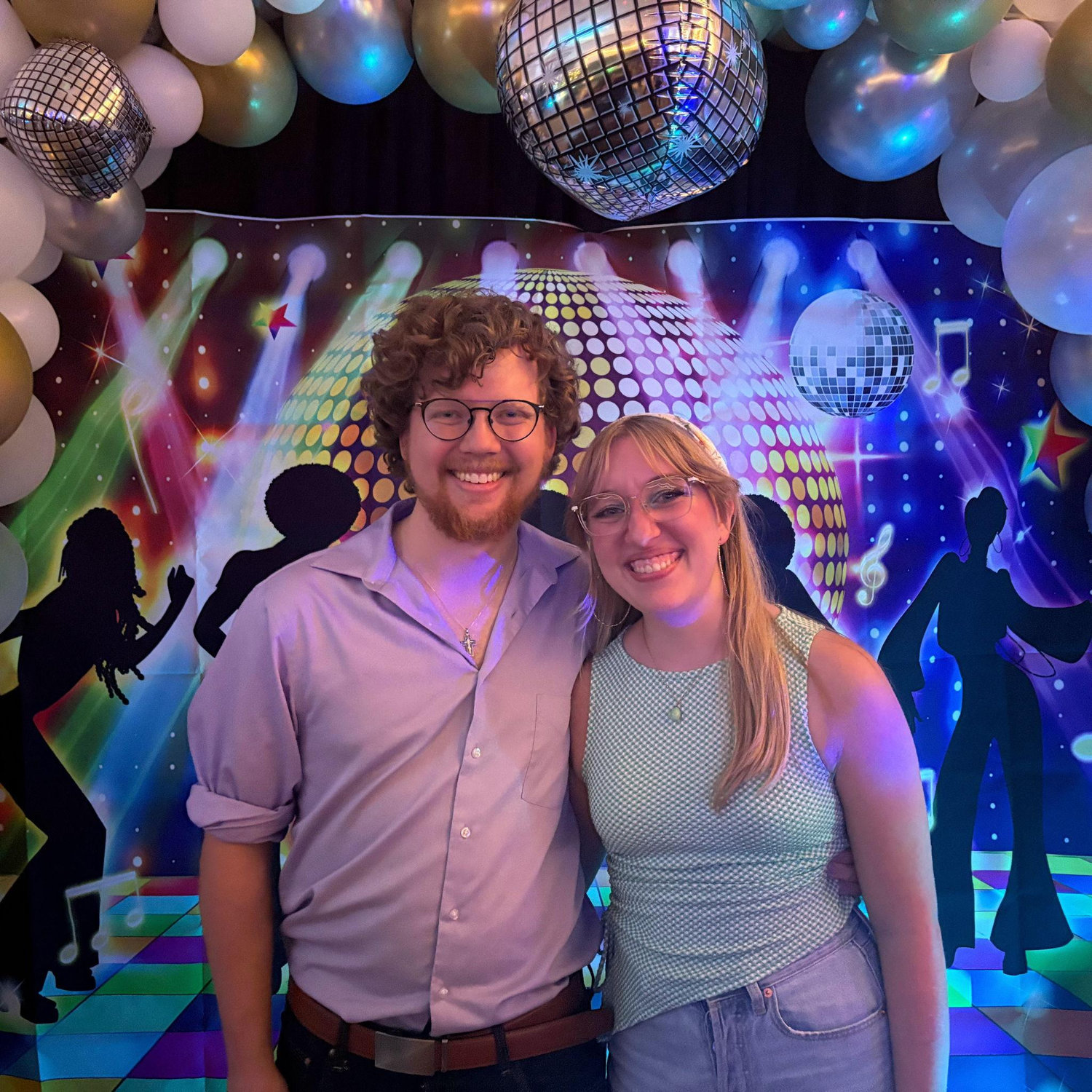We got all dressed up for our Church disco!