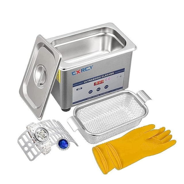 CXRCY 0.8L Ultrasonic Jewelry Cleaner Professional Cleaner Machine for Jewelry Eyeglasses Dental Instruments Rings Diamond Parts Circuit Board Watch