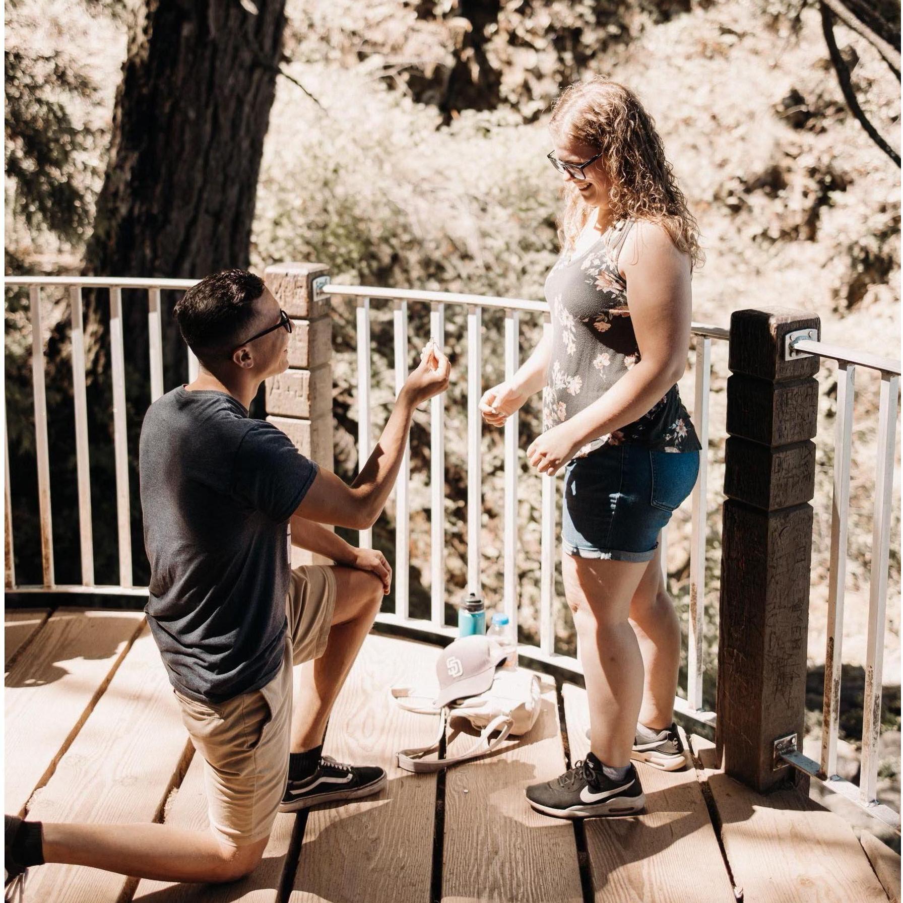 Proposal at Multnomah Falls - July 2023