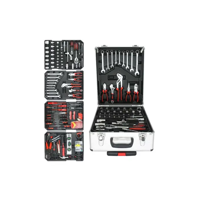 VASIP 899pcs Home Repair Tool Set Kit, Toolbox Storage Case with 4 Drawers, General Household Tool Kit with Rolling Tool Box