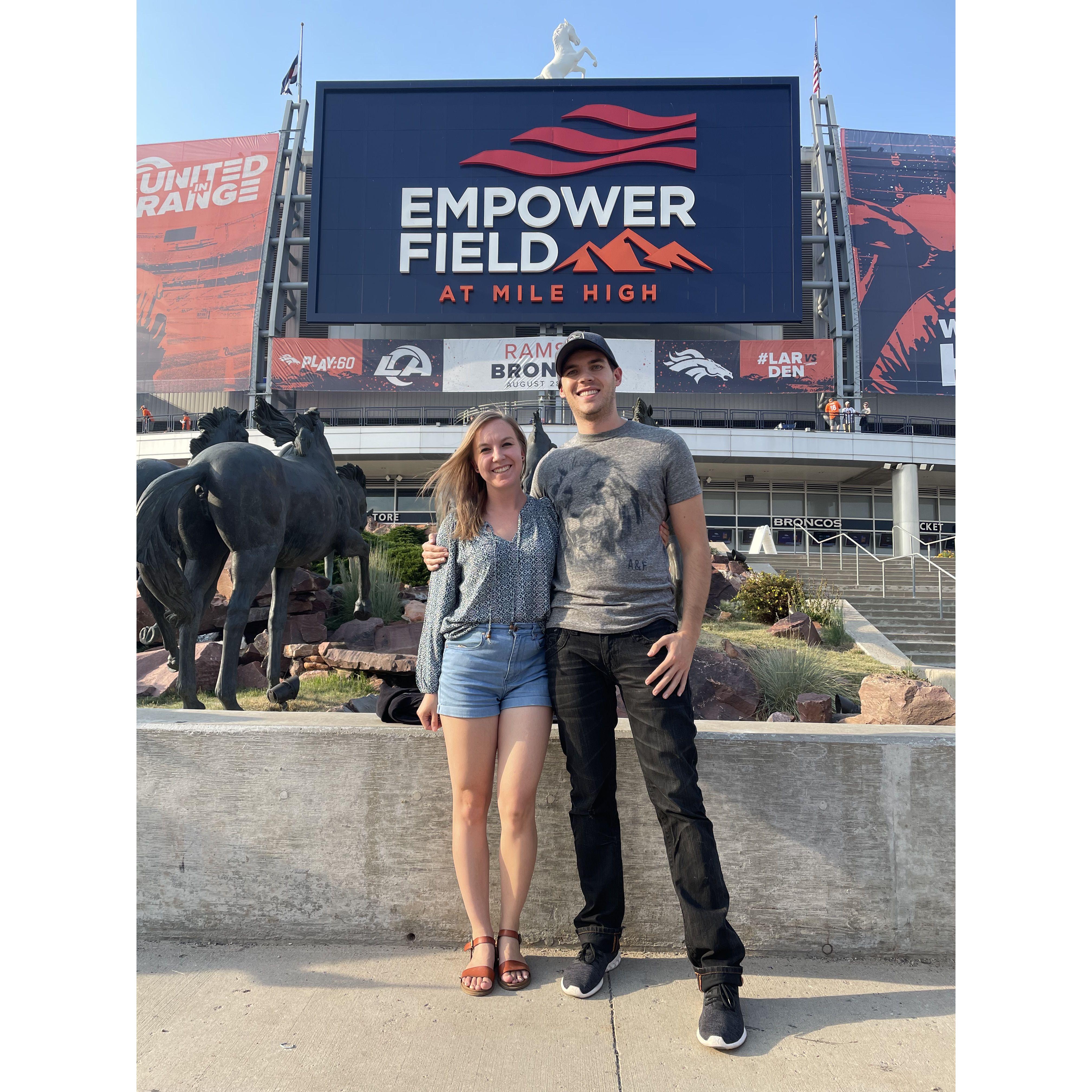 August 2021: Denver - First Bronco's game together