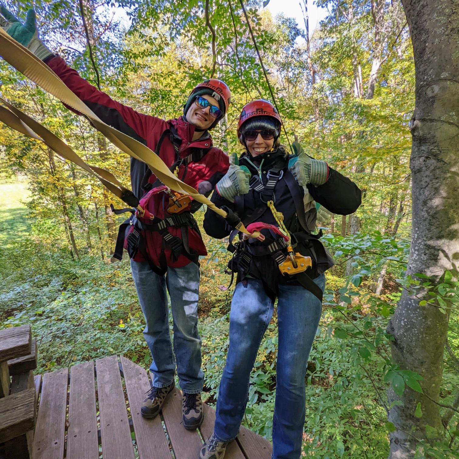 Ziplining through Hocking Hills 2022