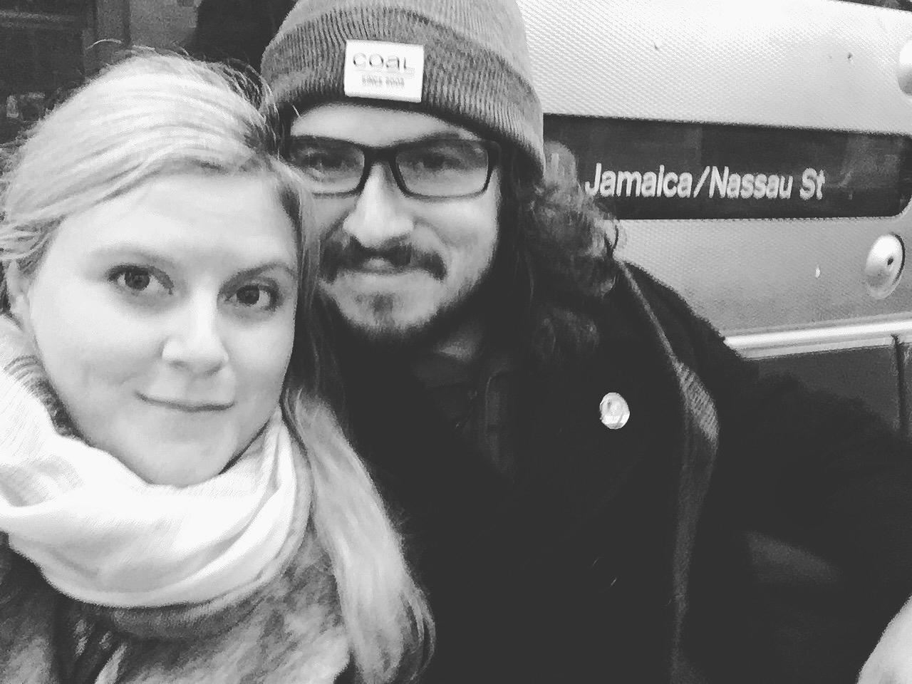 Train ride at Thanksgiving before we moved to Brooklyn