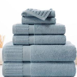 Turkish Towels Optimum Towel Sets: Blue, 2 Bath Towels, 2 Hand Towels, 2 Wash Cloths