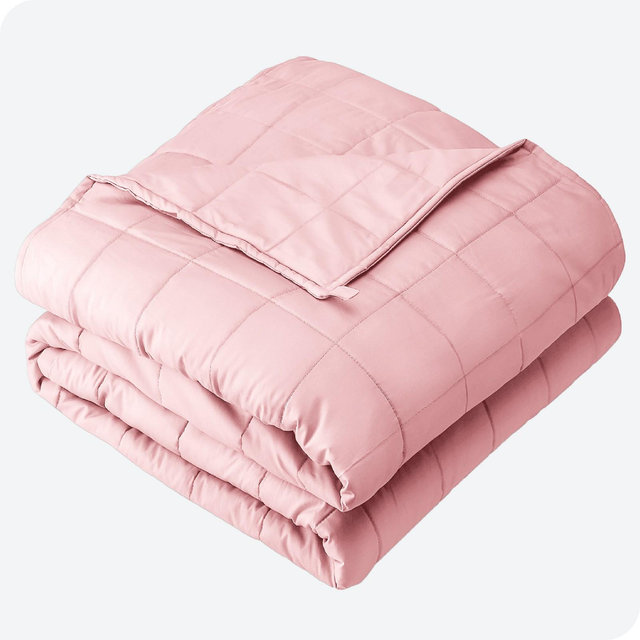 10 lb 40" x 60" Weighted Blanket Cotton Light Pink by Bare Home